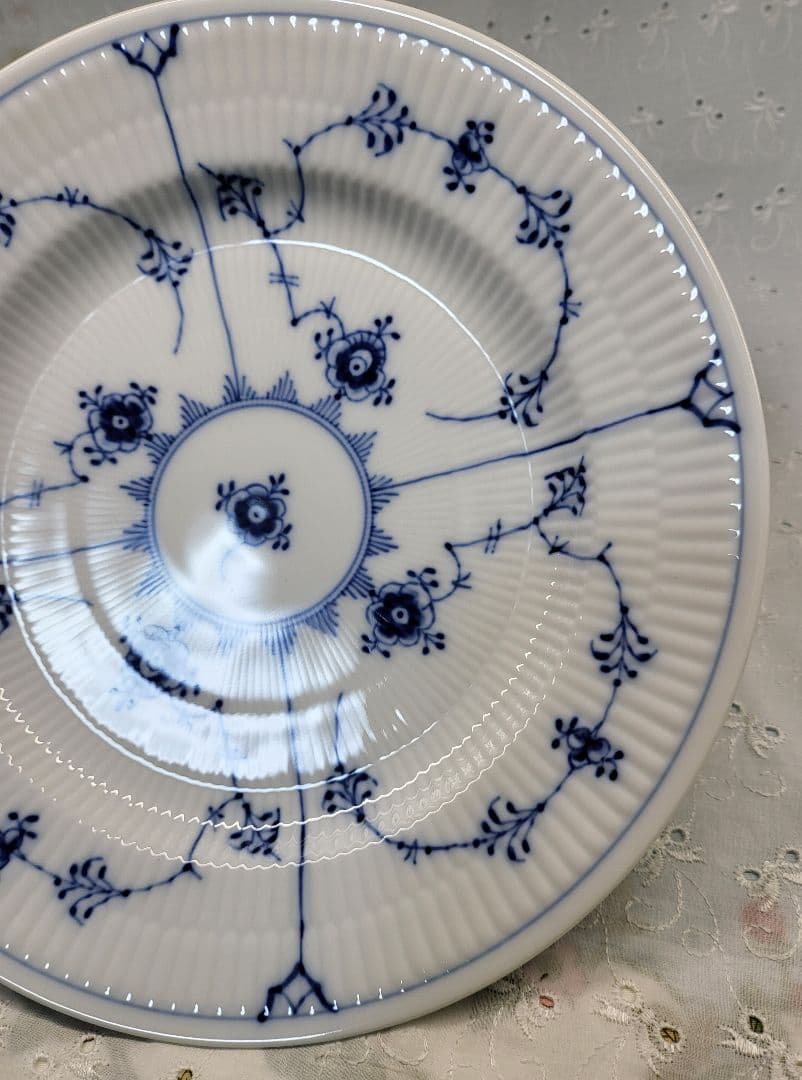 未使用✨ロイヤルコペンハーゲン✨ブルーフルーテッド プレイン プレート大皿①
