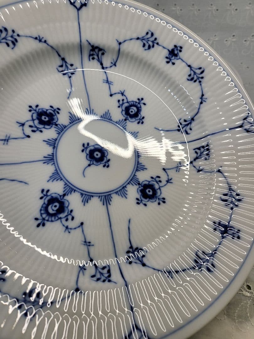 未使用✨ロイヤルコペンハーゲン✨ブルーフルーテッド プレイン プレート大皿①