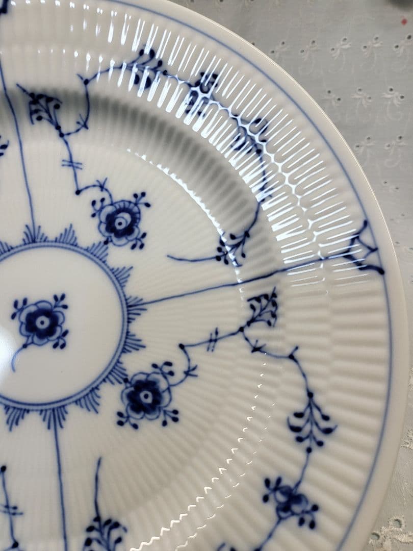 未使用✨ロイヤルコペンハーゲン✨ブルーフルーテッド プレイン プレート大皿①