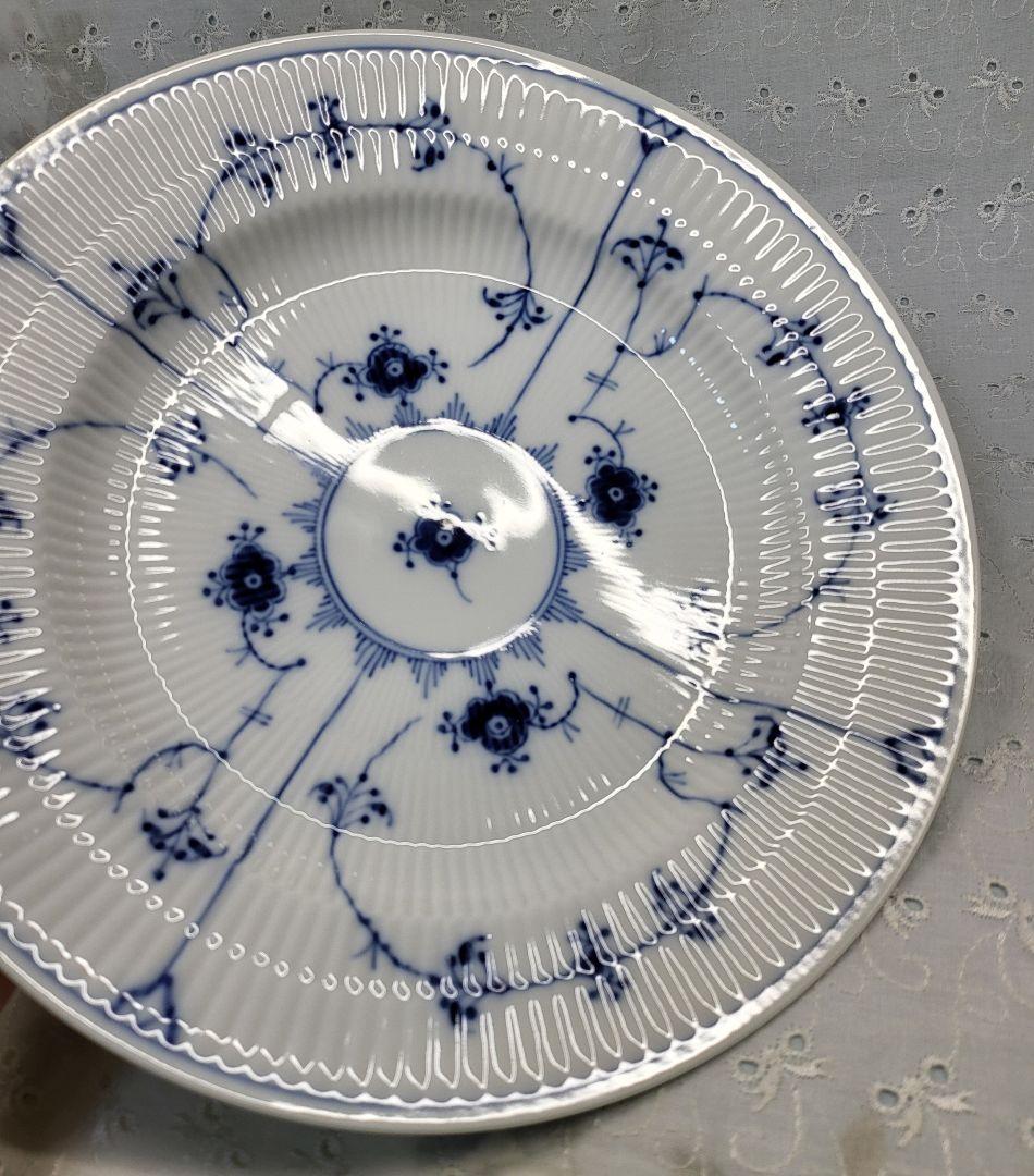 未使用✨ロイヤルコペンハーゲン✨ブルーフルーテッド プレイン プレート大皿①