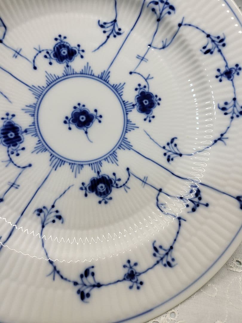 未使用✨ロイヤルコペンハーゲン✨ブルーフルーテッド プレイン プレート大皿①