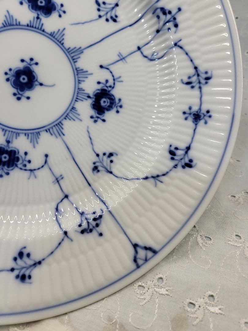 未使用✨ロイヤルコペンハーゲン✨ブルーフルーテッド プレイン プレート大皿①