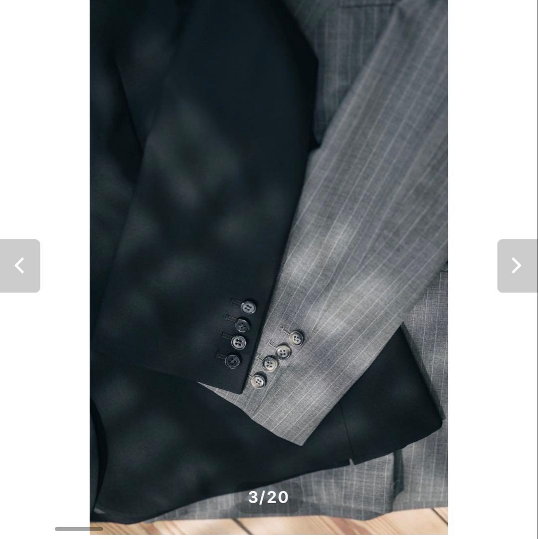 新品未着用　pois over jacket【ストライプ】