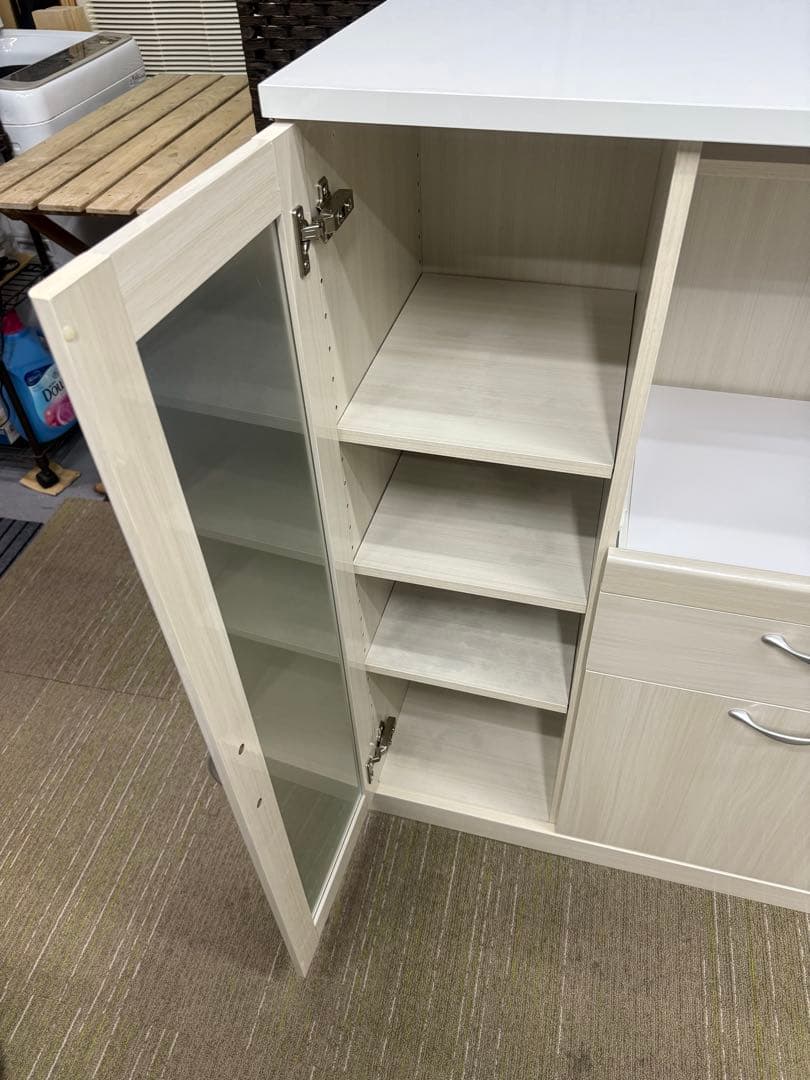 【洗浄消毒作業済】【美品】ニトリ　レンジ台　ブリエ　NRE 10575 食器棚