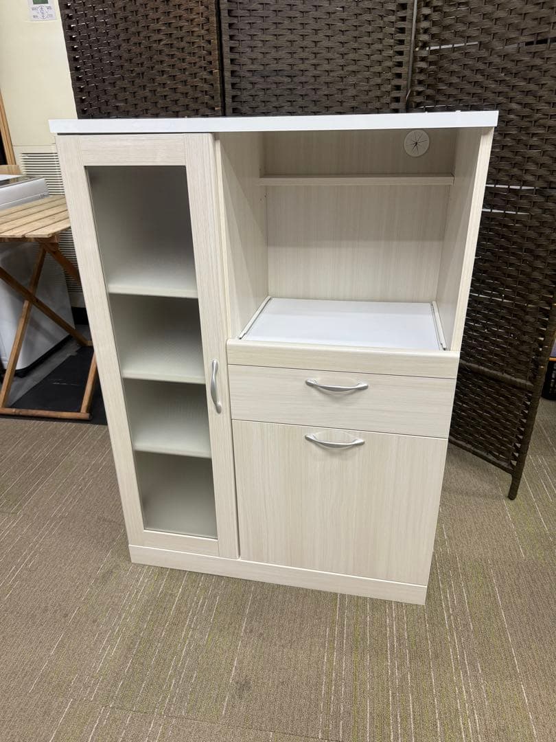 【洗浄消毒作業済】【美品】ニトリ　レンジ台　ブリエ　NRE 10575 食器棚