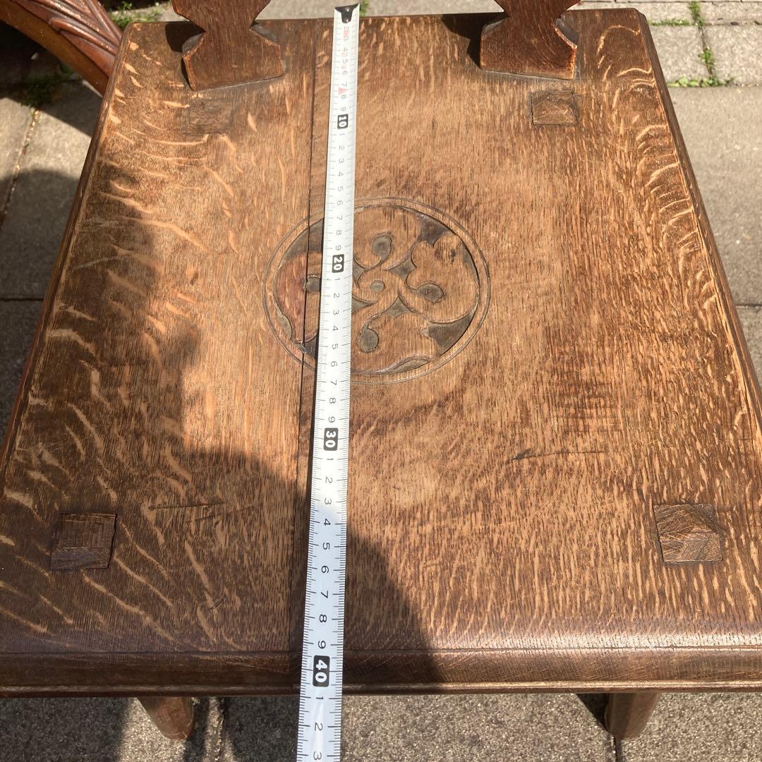 木製彫刻椅子　アンティーク　おしゃれ