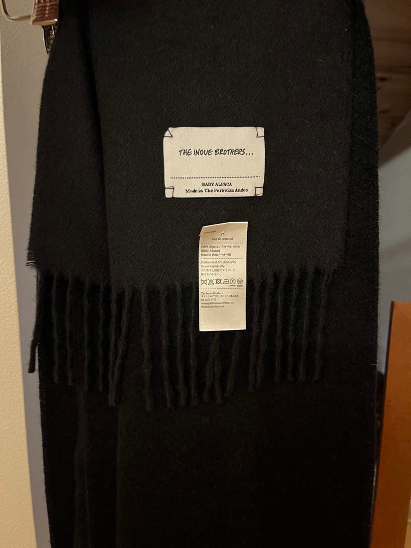 小物 BAL INOUE BROTHERS BRUSHED SCARF BLACK