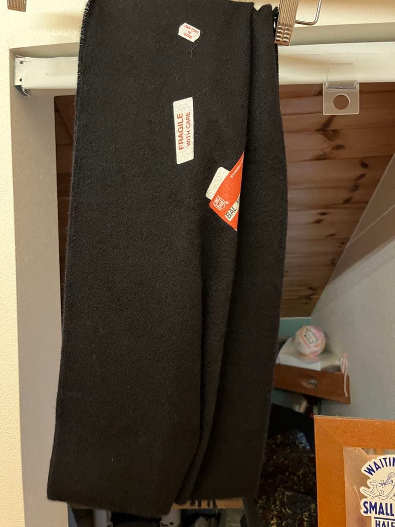 小物 BAL INOUE BROTHERS BRUSHED SCARF BLACK