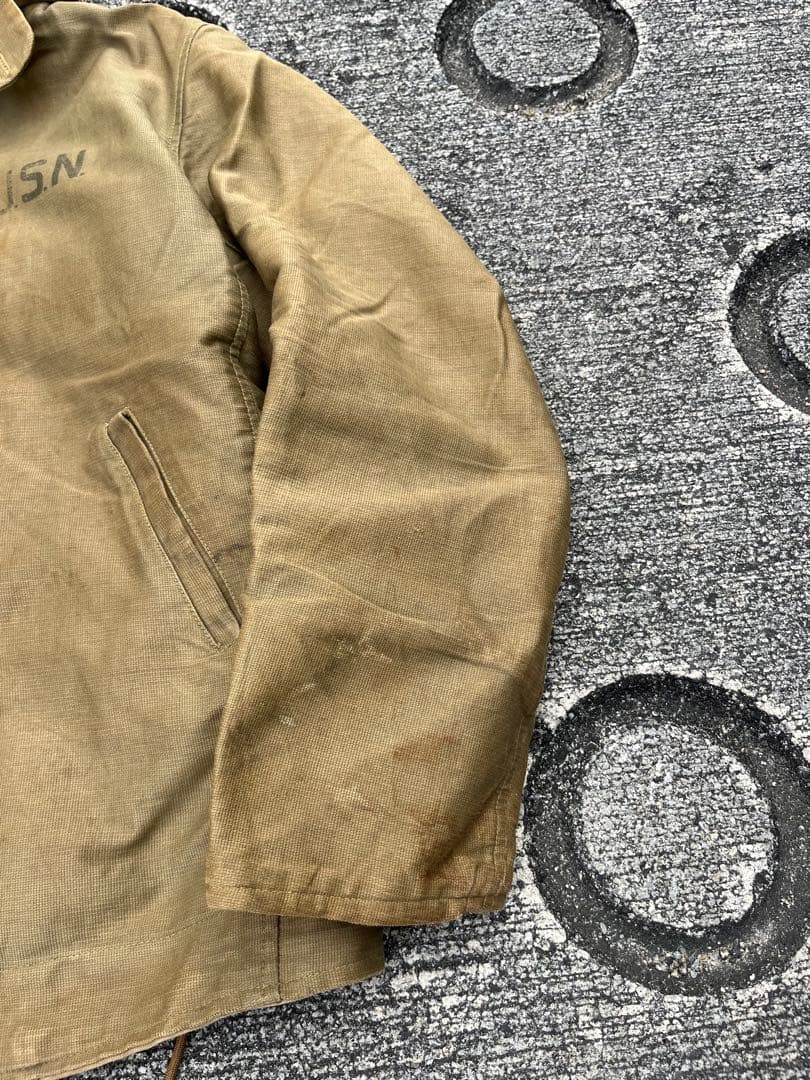 ゆ*ん様 40s USN N-1 デッキジャケット　ブルゾン　ミドル丈　ステンシ