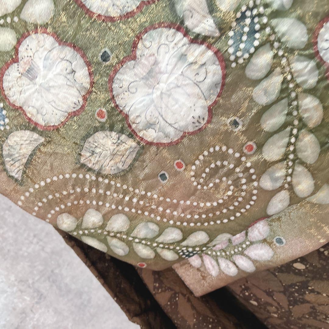 訪問着フルセット　辻ヶ花　翠山工房　着物　正絹　桐山　珍品　ブラウン　p1