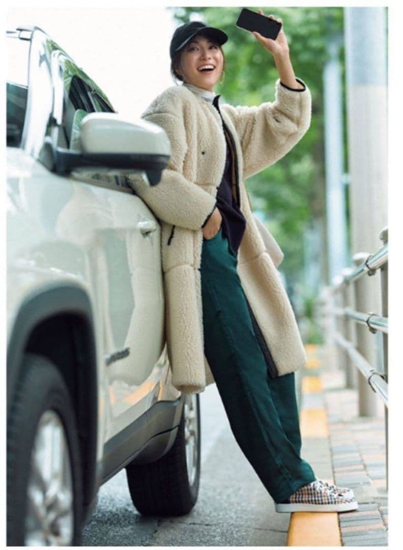 HYKE ハイク FAUX SHEARLING COAT ボア ロングコート