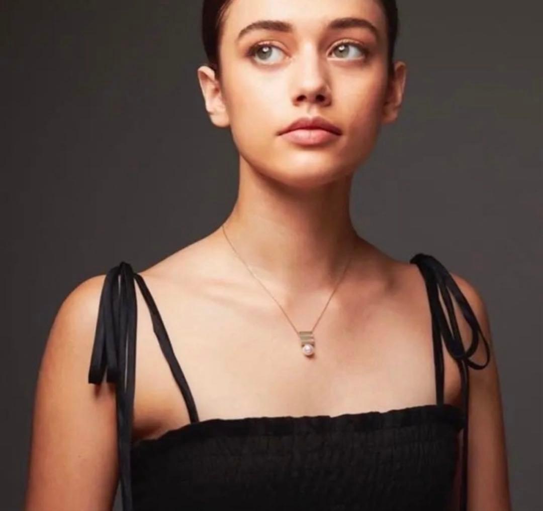 美品 BORDERS at BALCONY サテンリボンワンピース