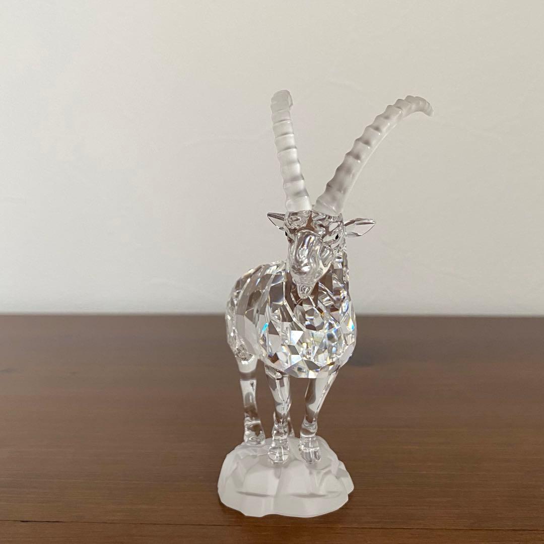 SWAROVSKI スワロフスキー クリスタル 山やぎ ヤギ 置物