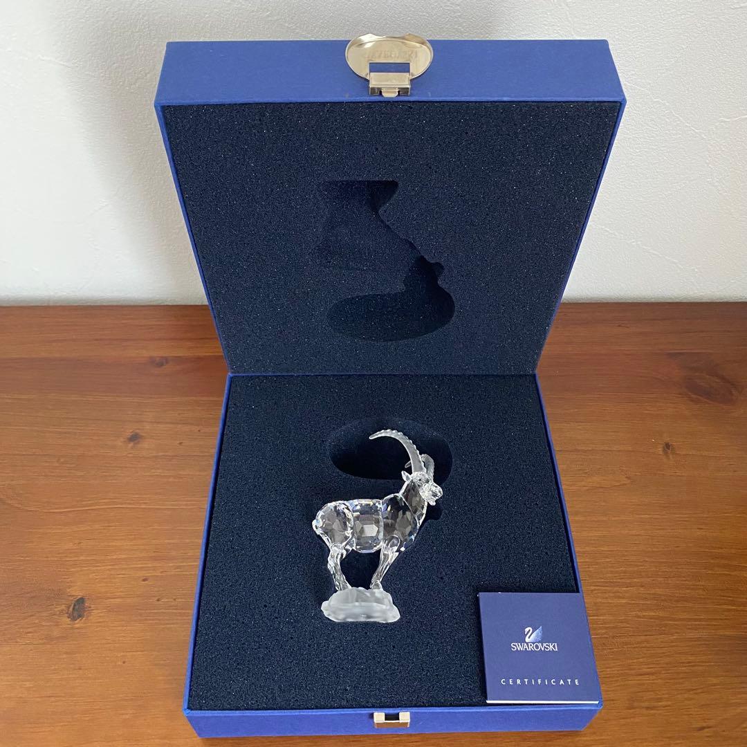 SWAROVSKI スワロフスキー クリスタル 山やぎ ヤギ 置物
