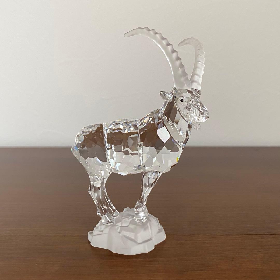 SWAROVSKI スワロフスキー クリスタル 山やぎ ヤギ 置物