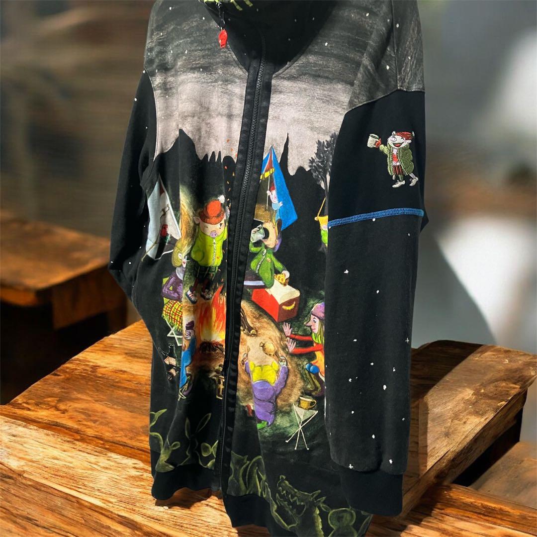 オレボレブラ アルベロベロ キャンプファイヤー ロングパーカー 美品