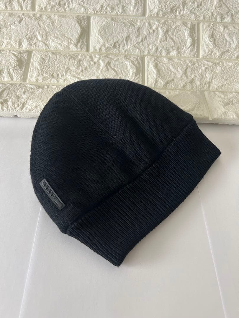 PRADA プラダ　ニット帽　ブラック　黒