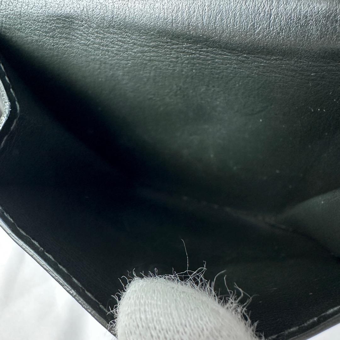 【美品】 ボッテガヴェネタ 折り財布 マキシイントレチャート ダークグリーン