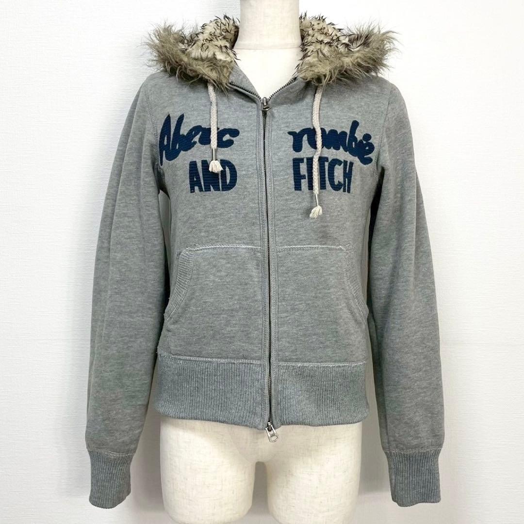 y2k❤️ Abercrombie & Fitch ファー ダブルジップパーカー