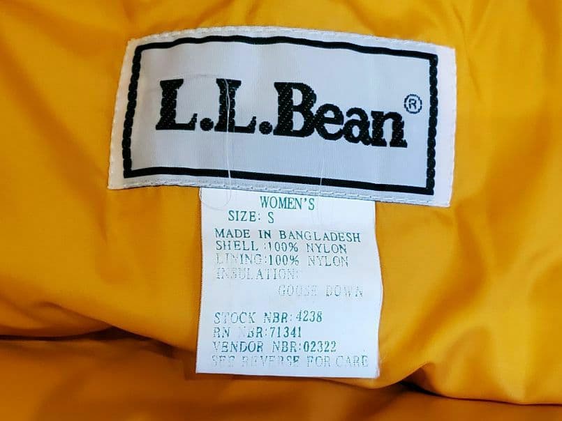 エルエルビーン ダウンベスト レトロ 経年劣化あります。あまり着用してない。