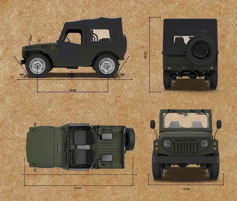 1/10 1970 スズキ 初代ジムニー LJ10 4x4 ラジコン クローラー