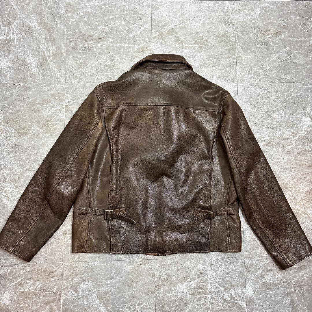 名作 USA製 A2 Flight Jacket XL 台襟 シールブラウン