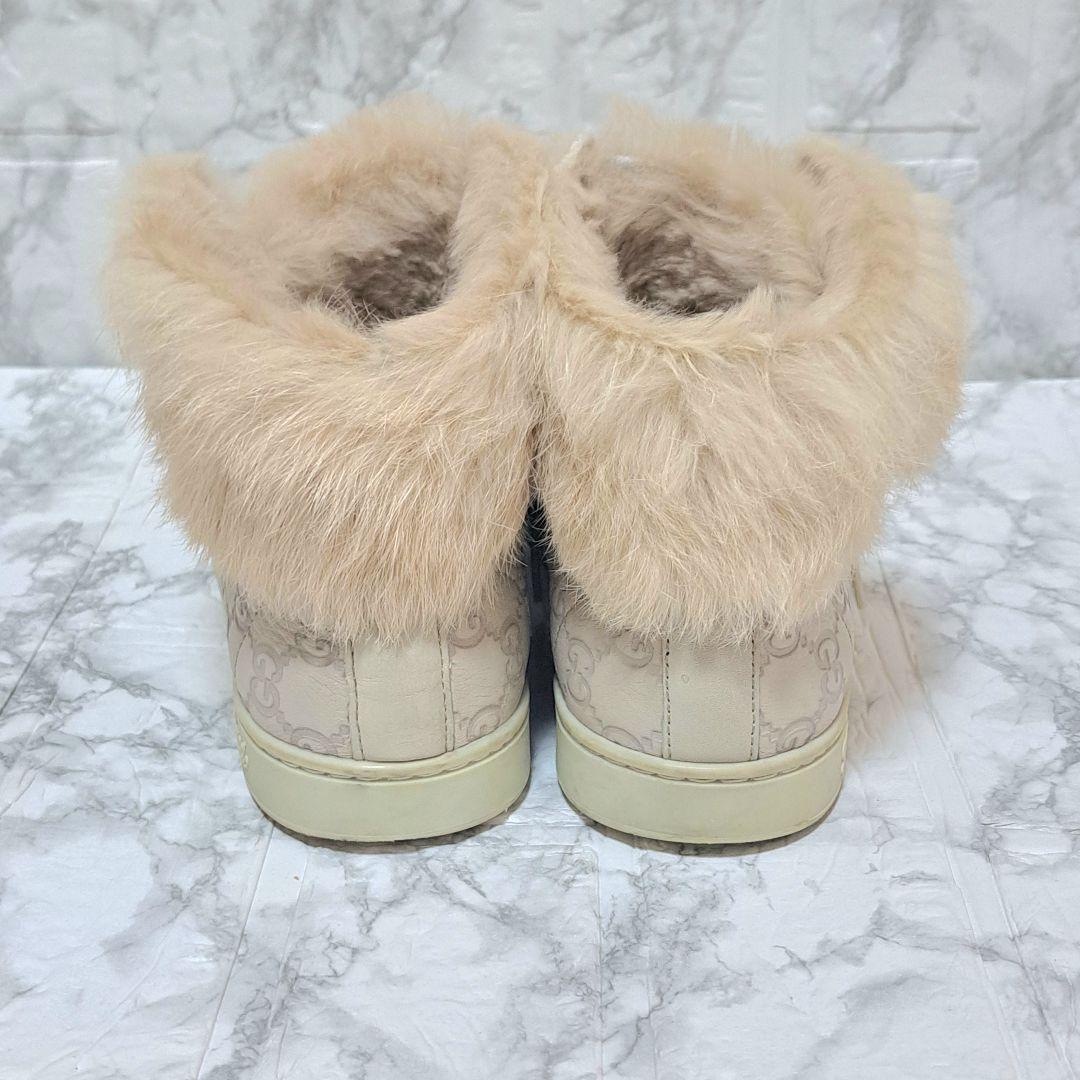 グッチ GUCCI ファートリム ハイカット スニーカー