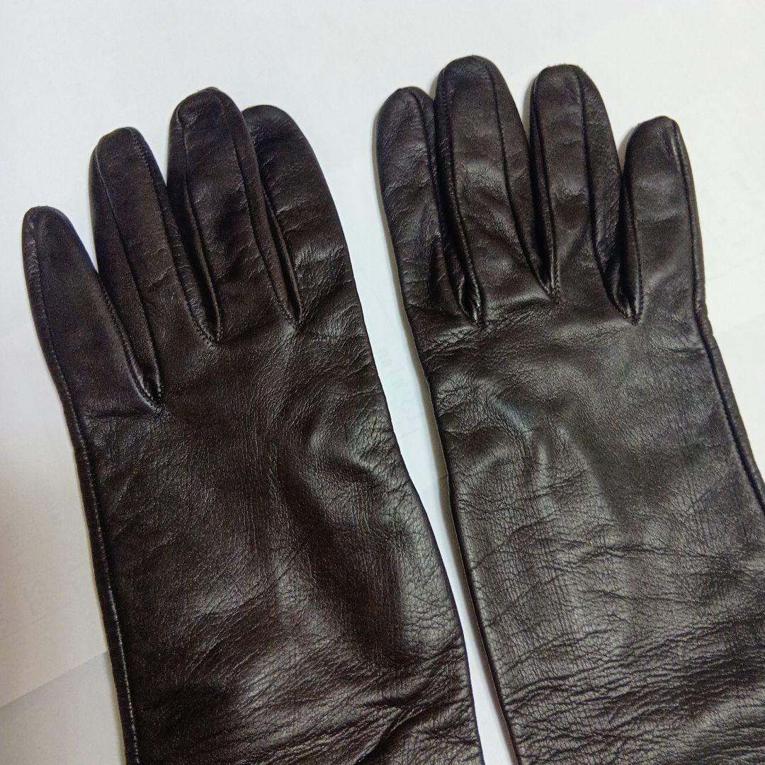 セルモネータ　SERMONETA 皮手袋　ロンググローブ　裏地シルク　サイズ ７