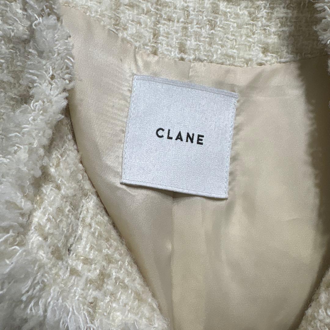 CLANE クラネ ノーカラーツイードジャケット