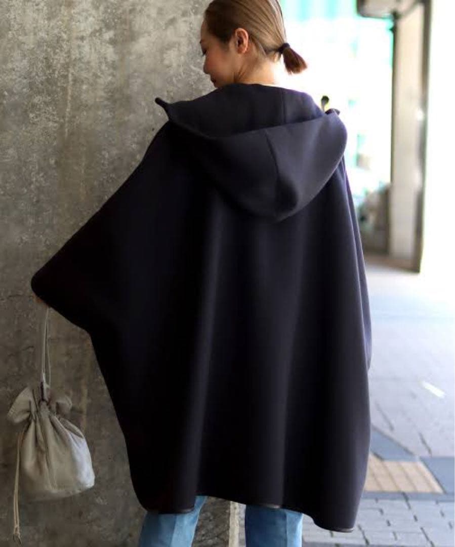 JOINT WORKS J-Milliorメルトンポンチョ　ネイビー