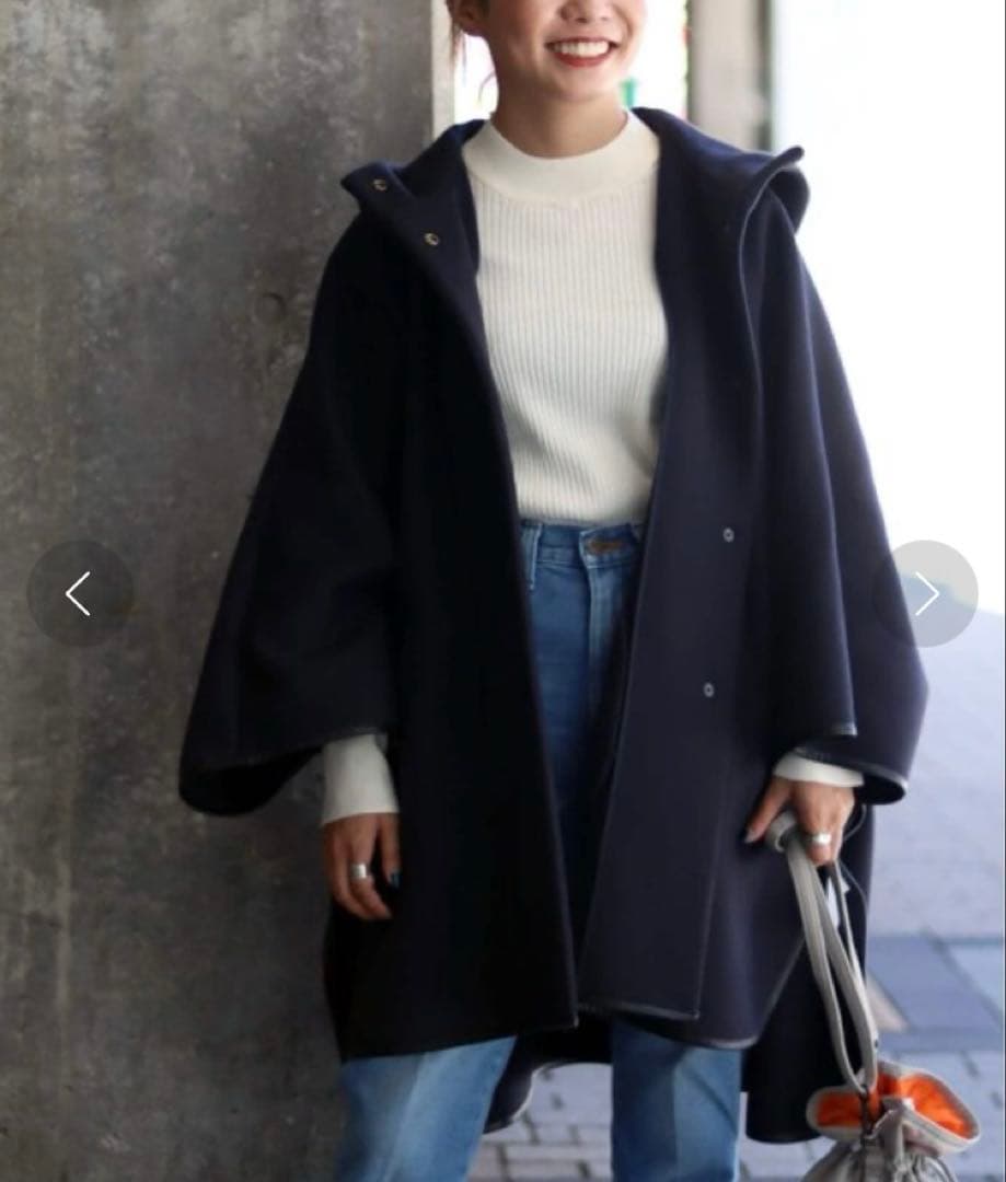 JOINT WORKS J-Milliorメルトンポンチョ　ネイビー