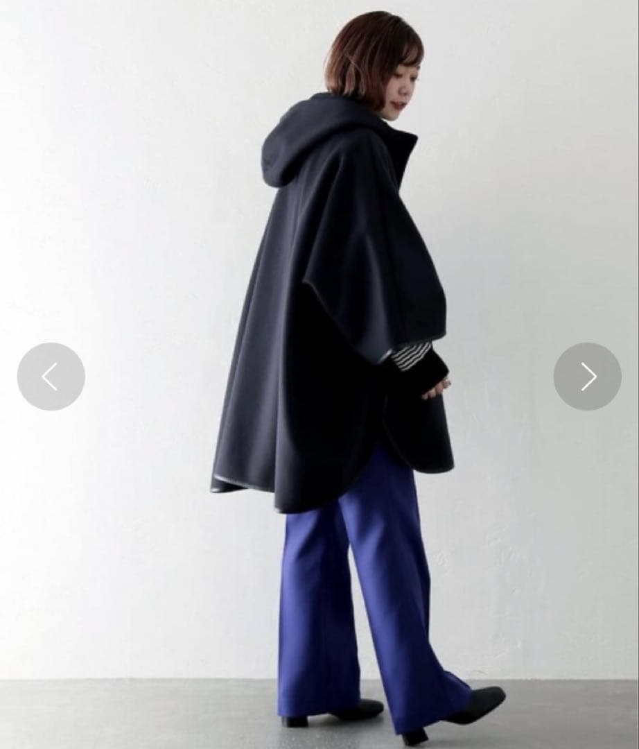 JOINT WORKS J-Milliorメルトンポンチョ　ネイビー