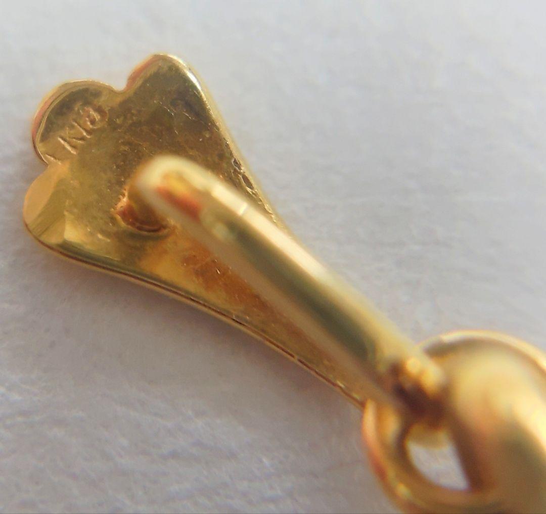 k18金オレンジ琥珀チャーム 4.40g