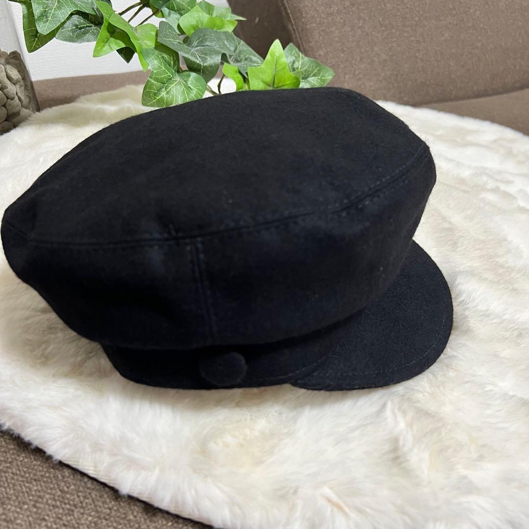 花*様 シャネル 黒 キャスケット