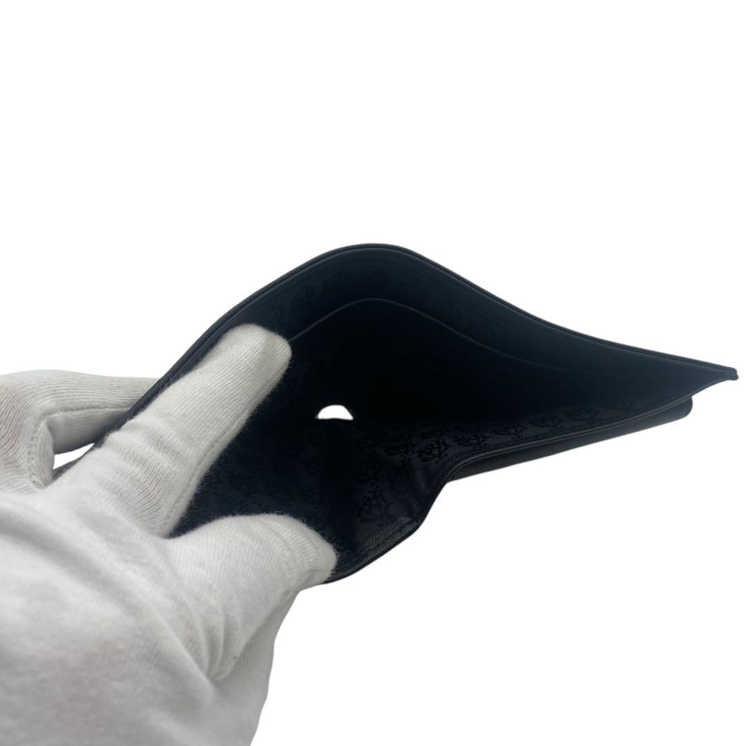 【未使用級】 ダンヒル dunhill 二つ折り 財布 ロゴプレート