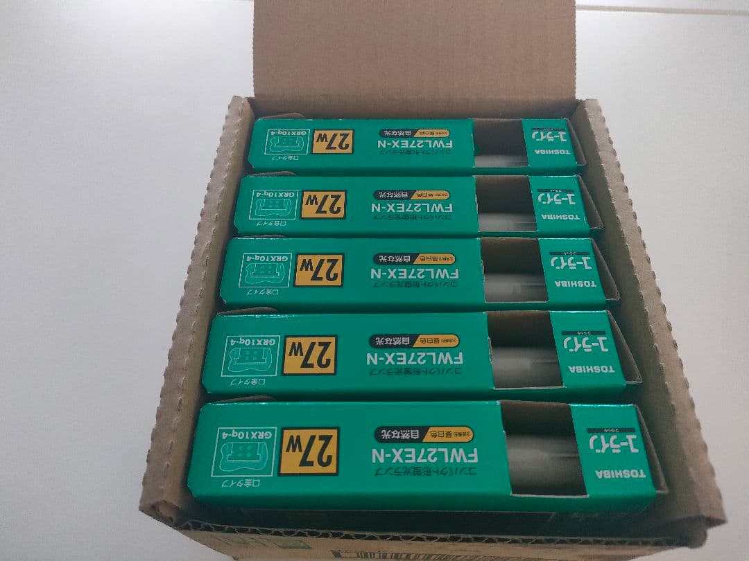 TOSHIBA FWL27EX-N 27W 蛍光灯 5個セット