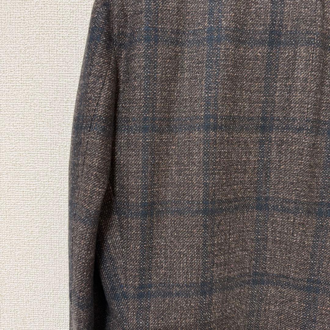 Delfinoウールチェックジャケット イタリア スーツ 44S オーダー