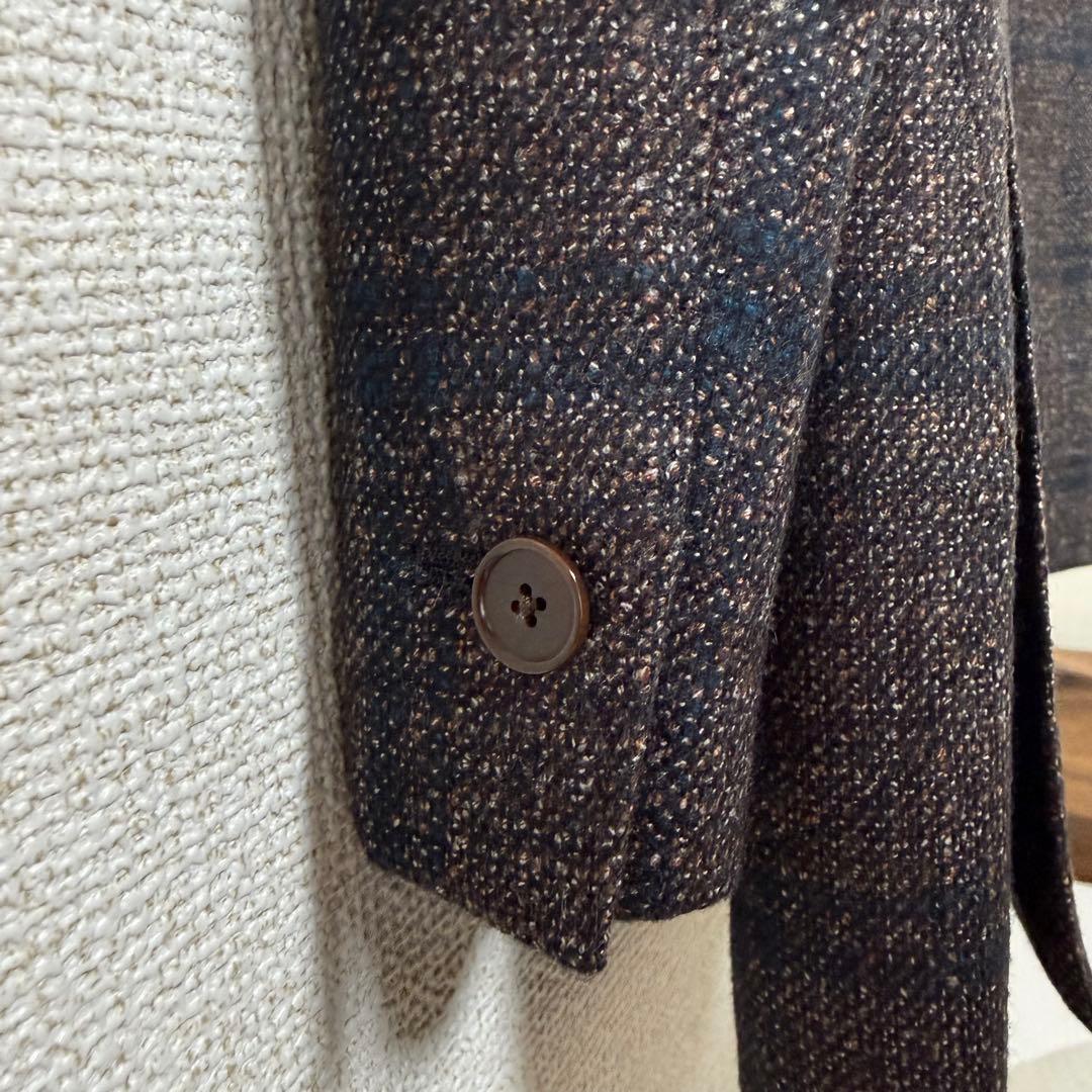 Delfinoウールチェックジャケット イタリア スーツ 44S オーダー