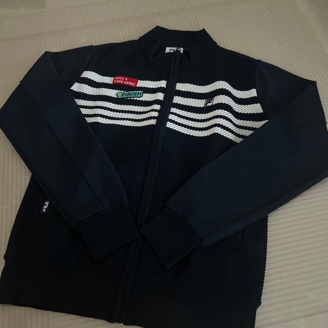 FILA レディース ネイビー ストライプジャケット