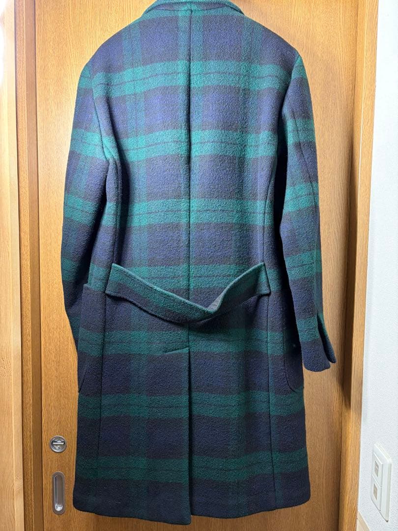 フィナモレ 人気柄 ブラックウォッチ柄 チェスターコート 48