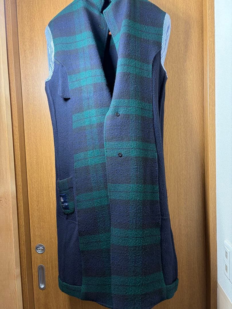 フィナモレ 人気柄 ブラックウォッチ柄 チェスターコート 48