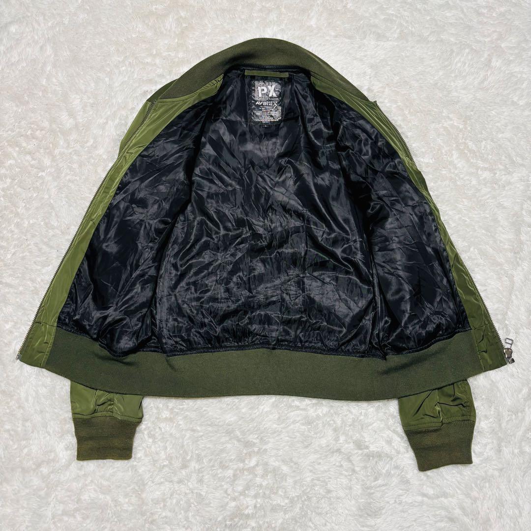 希少 AVIREX フライトジャケット オリーブ MA-1 G-8モチーフ L