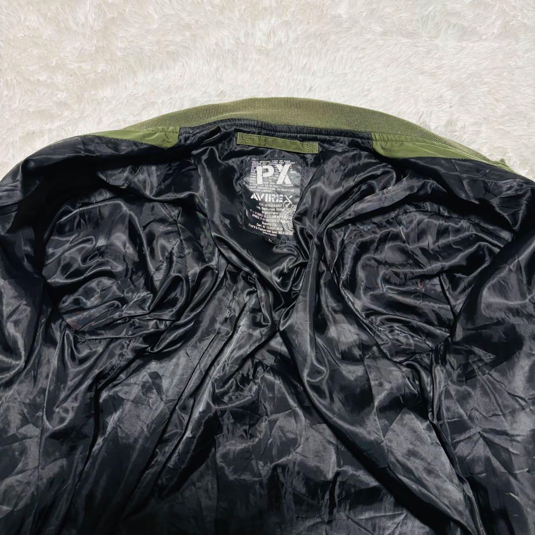 希少 AVIREX フライトジャケット オリーブ MA-1 G-8モチーフ L