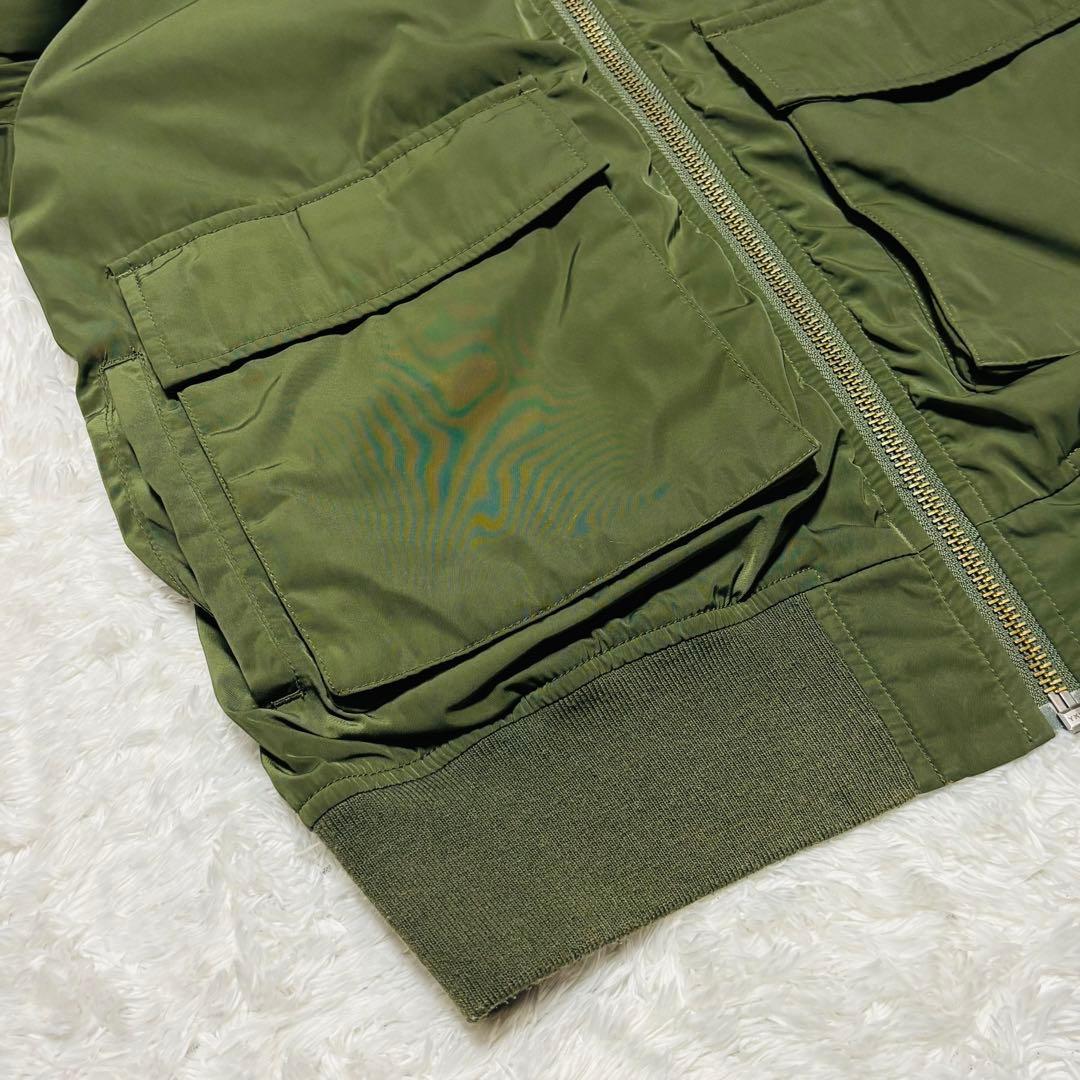 希少 AVIREX フライトジャケット オリーブ MA-1 G-8モチーフ L