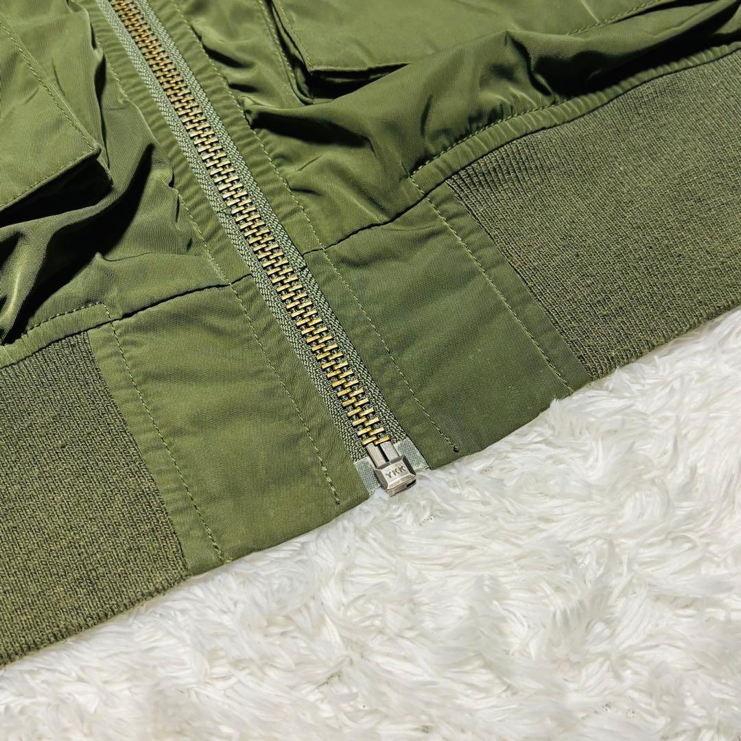 希少 AVIREX フライトジャケット オリーブ MA-1 G-8モチーフ L