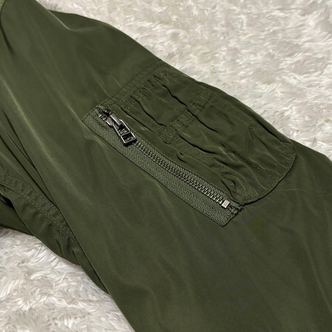 希少 AVIREX フライトジャケット オリーブ MA-1 G-8モチーフ L