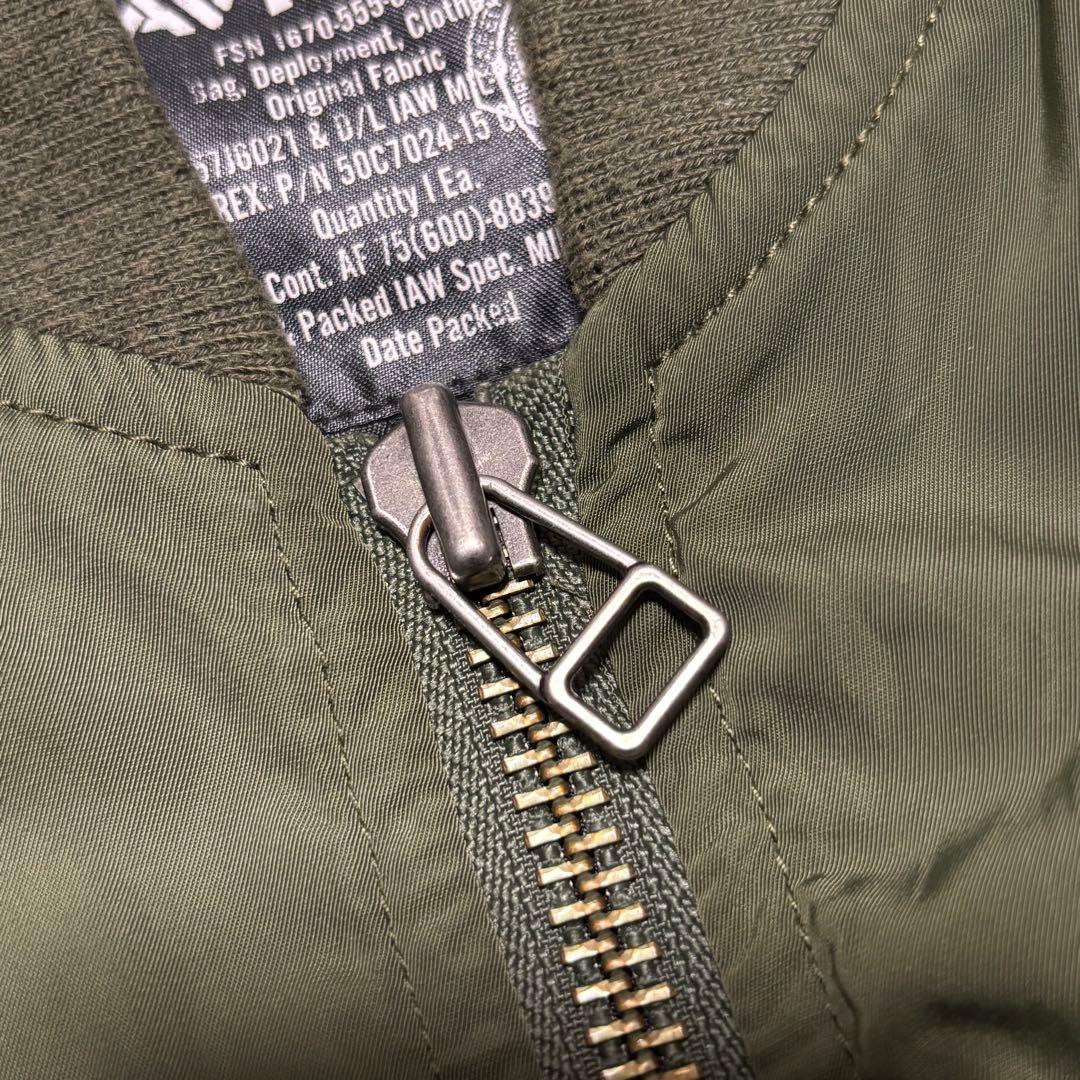 希少 AVIREX フライトジャケット オリーブ MA-1 G-8モチーフ L