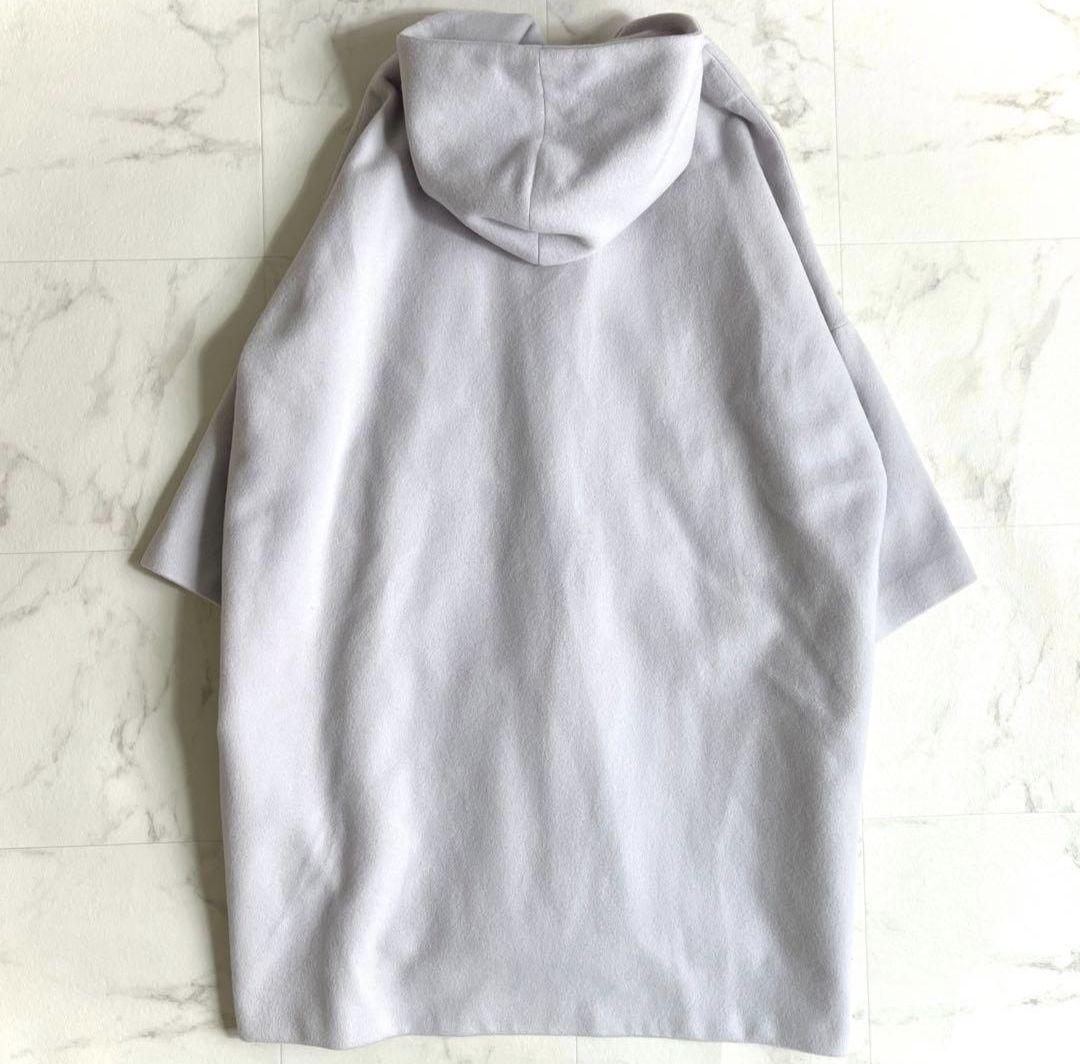 ビアズリー 定価5.8万円 防風フーディーウールコート ライトグレー ゆったり