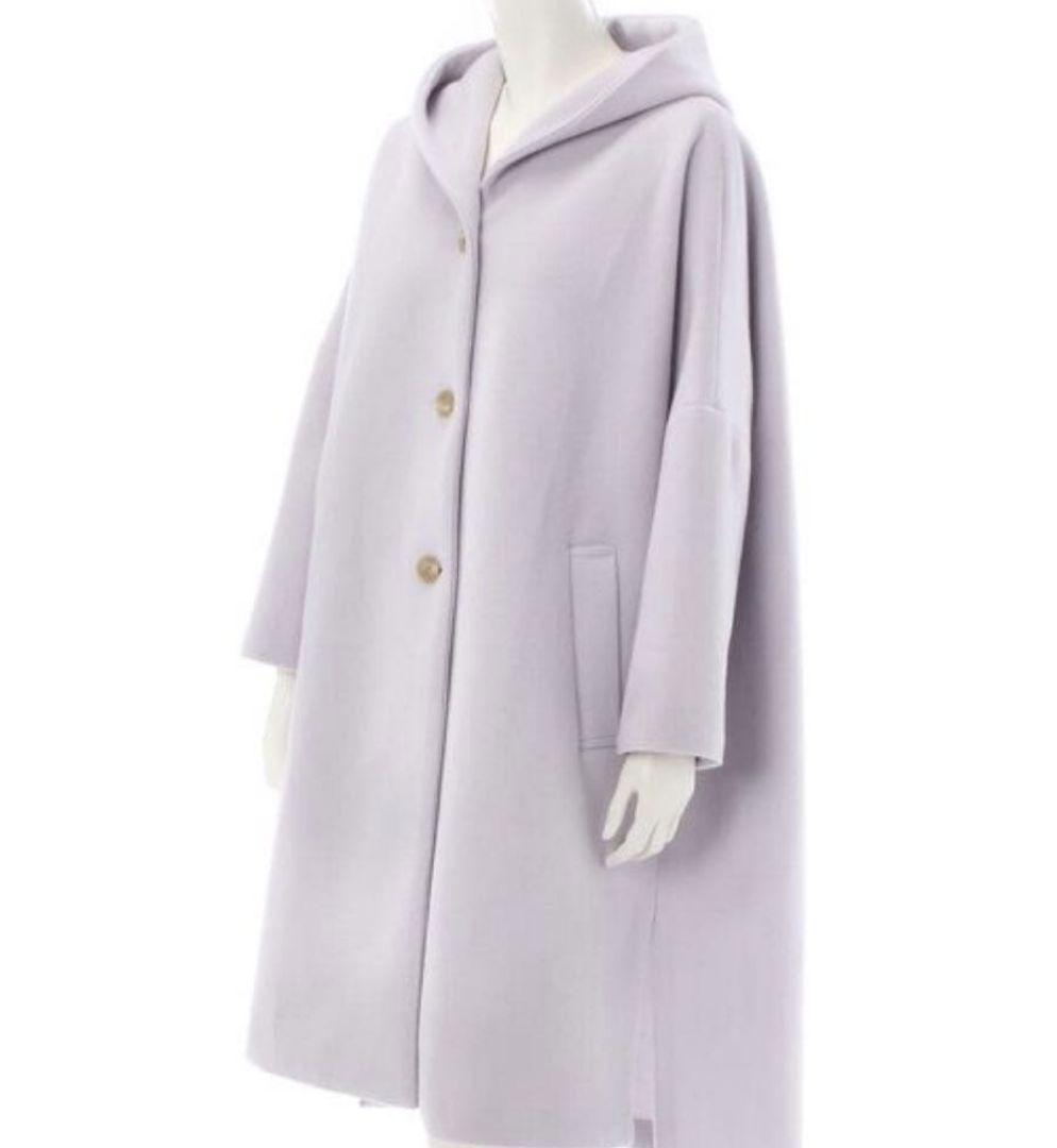 ビアズリー 定価5.8万円 防風フーディーウールコート ライトグレー ゆったり