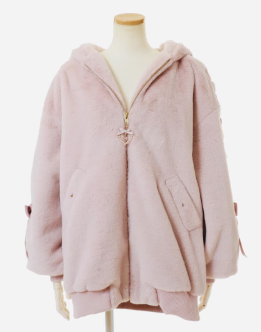 LIZLISA ♡ うさみみフードファーブルゾン